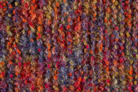 Woolen texture background, knitted wool fabric, hairy fluffy textile Stock Photos