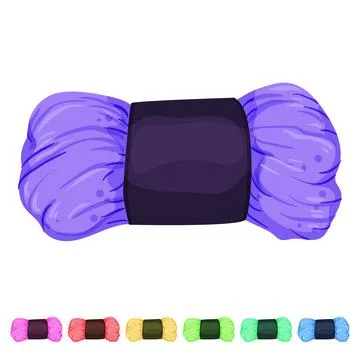Woolen yarn wool cartoon vector graphic Illustrazione stock