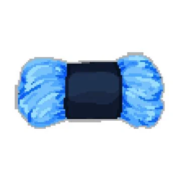 Woolen yarn wool pixel art vector illustration Stock Illustration