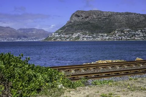 Woolley's tidal pool with turquoise green water in Kalk bay near Fishhoek C.. Stock Photos