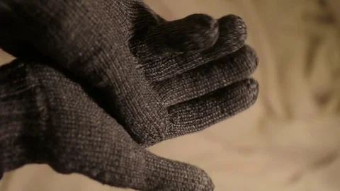 Woolly gloves Stock Footage 82923731