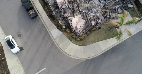 Woolsey Fire Aftermath Stock Footage 99614032