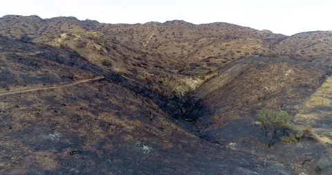 Woolsey Fire Aftermath Stock Footage 99614086