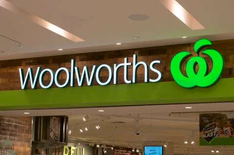 Woolworths sign Foto stock