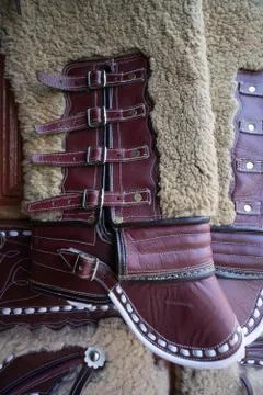 Wooly chaps closeup Stock Photos