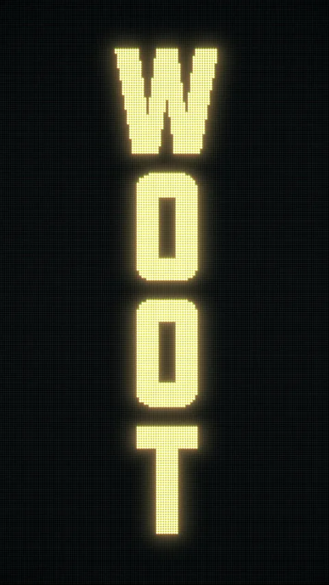 WOOT! On Jumbotron Screen Stock Footage 254212099