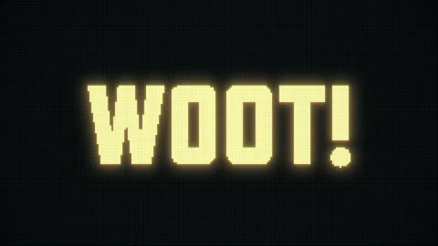 WOOT! On Jumbotron Screen Stock Footage 254212172