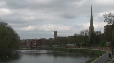 Worcester Riverside Stock Footage 11525452