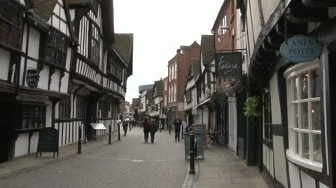 Worcester Tudor Buildings Stock Footage 11523016