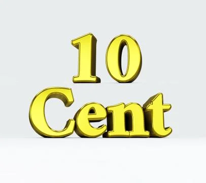 A word 10 cent Stock Illustration