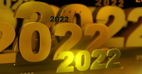  the word 2022 3D Animation Text (3D Rendering) Stock Footage 179475020