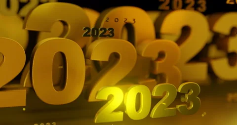  the word 2023 3D Animation Text (3D Rendering) Stock Footage 179475010