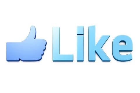 Like word 3d render on white Stock Illustration