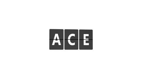 Word ACE on Flip Board Stock Footage 301505839