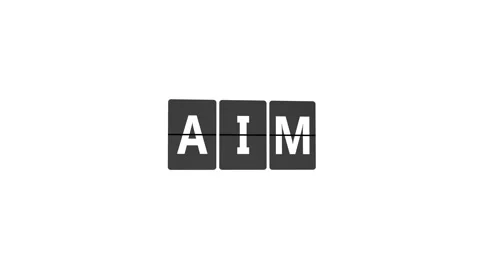 Word AIM on Flip Board Stock Footage 301505833