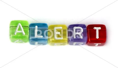 Word alert Stock Photos
