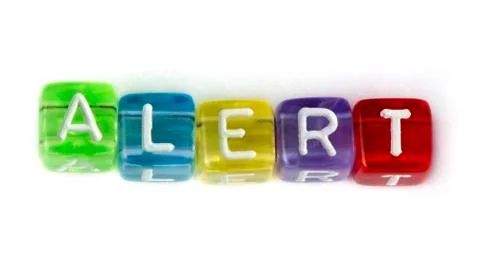 Word alert Stock Photos