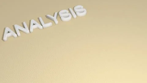 A word for an analytical chart of the strategy of promoting the online market Illustrazione stock