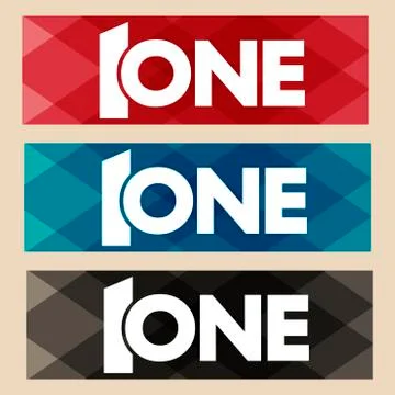 Word and number one vector. First template icon. One symbol silhouette Stock Illustration