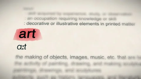 The Word art in a Dictionary Animation Stock Footage 243866618