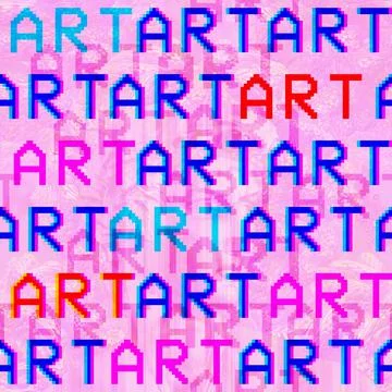 A word Art seamless pattern, glitch style Stock Illustration