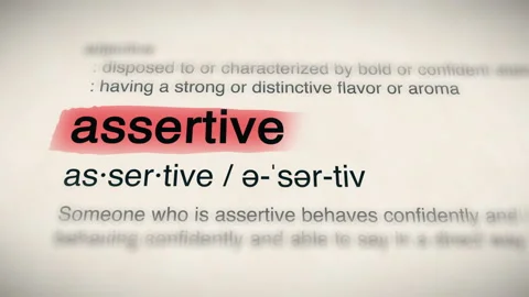 The Word assertive in a Dictionary Animation 스톡 동영상 243869499