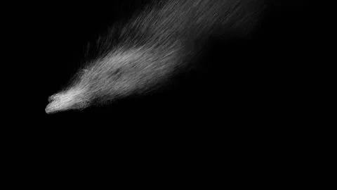 The word awesome dissolving into white particles on a dark background Video stock 343576617