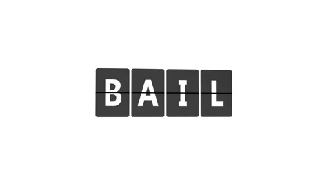 Word BAIL on Flip Board Stock Footage 301505822