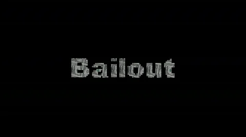 The word Bailout - 3d animation with alpha channel Stock Footage