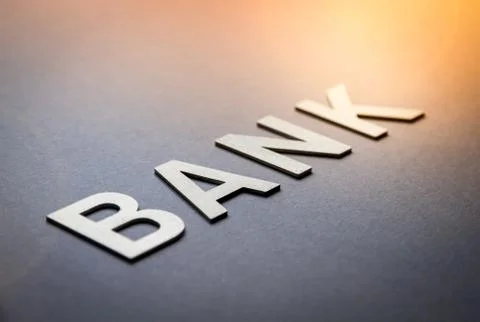 Word bank written with white solid letters 스톡 사진