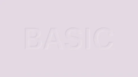 Word Basic in pastel color. Trendy neumorphism loop animation. Video stock 144342014
