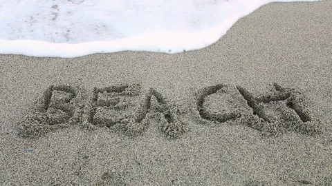 The word beach Stock Footage 92743587