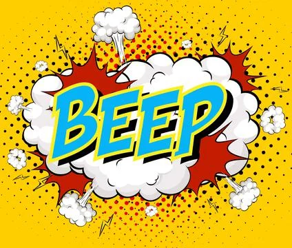 Word Beep on comic cloud explosion background 库存插图