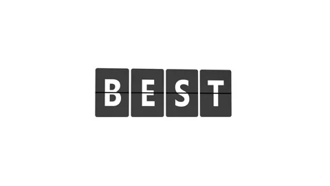 Word BEST on Flip Board Stock Footage 301505832