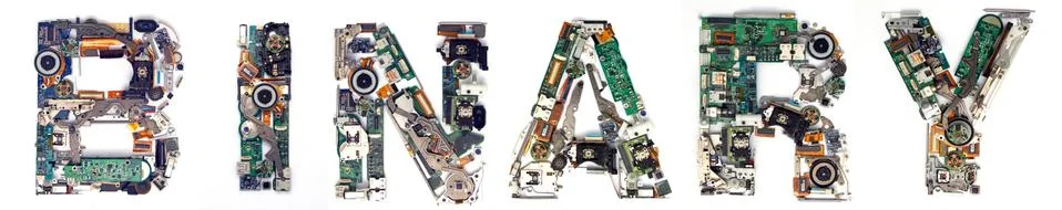 The word BINARY 库存照片