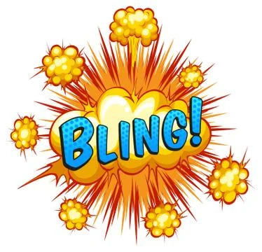 Word bling Stock Illustration