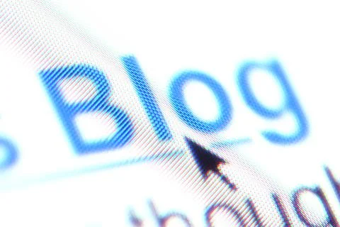 The word 'blog' as a hyperlink Stock Photos
