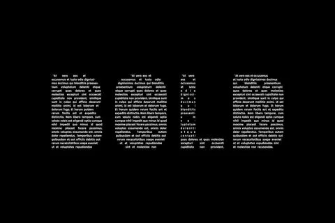 The word bold displayed in white text against a solid black background Stock Illustration