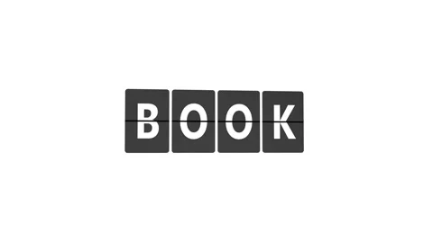 Word BOOK on Flip Board Stock Footage 301505847