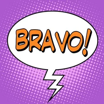 The word Bravo in a comic bubble Stock Illustration