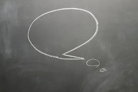 Word bubble on blackboard Foto stock