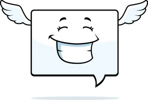 Word Bubble Flying Stock Illustration