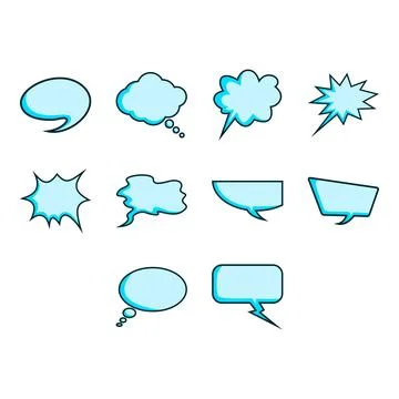 Word bubble icon set 스톡 일러스트