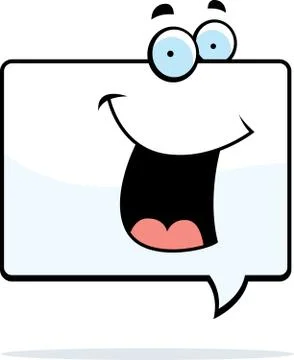 Word Bubble Smiling Stock Illustration