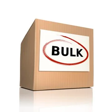 The word bulk on a paper box Stockillustratie
