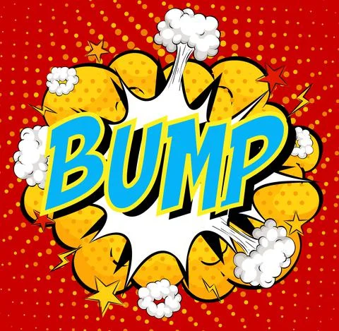 Word Bump on comic cloud explosion background Stock Illustration