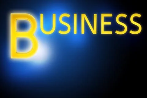 Word business on blue Illustration