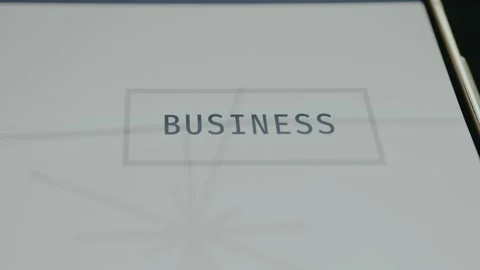 Word BUSINESS written inside a rectangular outline Stock Footage 332919867