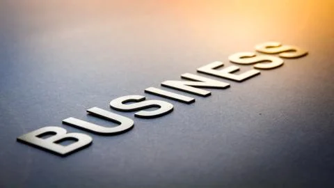 Word business written with white solid letters Stock Photos