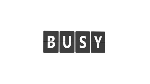 Word BUSY on Flip Board Stock Footage 301505849